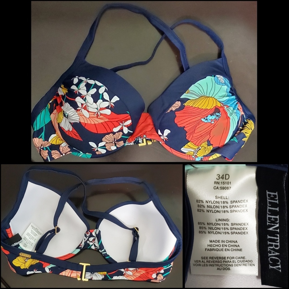 Ellen Tracy bikini top 34D